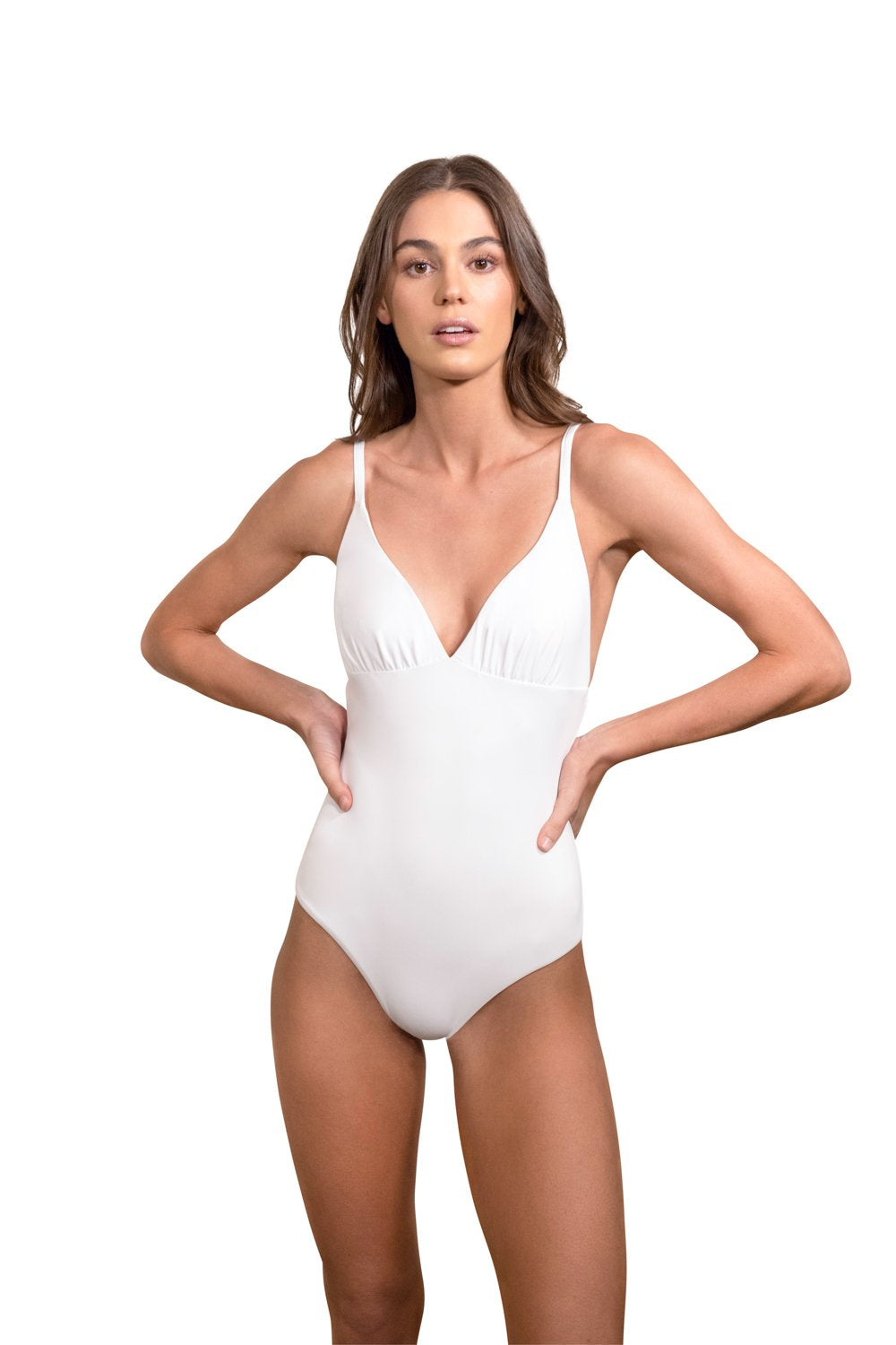 Catherine Swimsuit in White by Maison De Mode - Cassea Swim