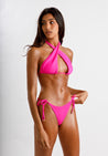 Fuchsia Fantasy Ribbed Bikini Top - Cassea Swim